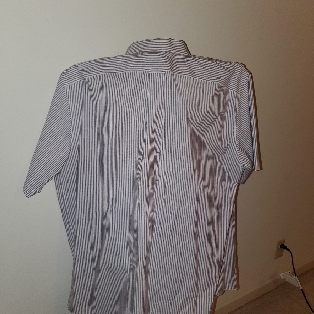 Stafford short sleeve cotton blend button down